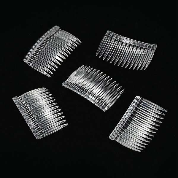 

PandaHall Plastic Hair Combs Findings, Clear, 46x70mm Plastic Clear