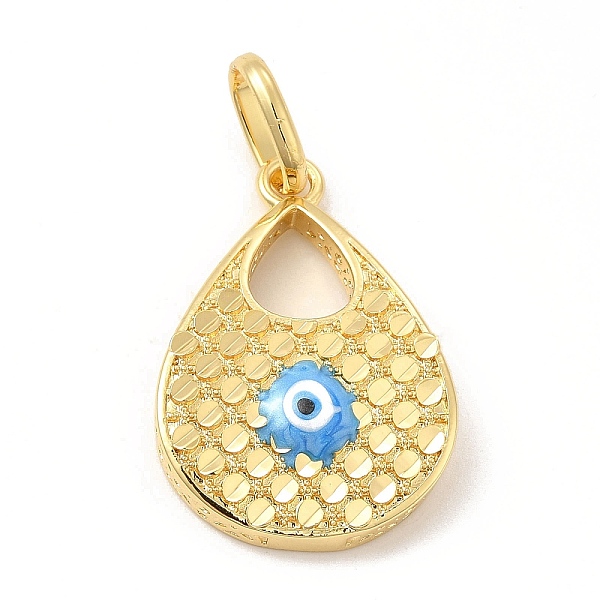 

PandaHall Brass Pendants, with Enamel, Real 18K Gold Plated, Long-Lasting Plated, Teardrop with Evil Eye Charm, Deep Sky Blue, 34x23.5x6mm...