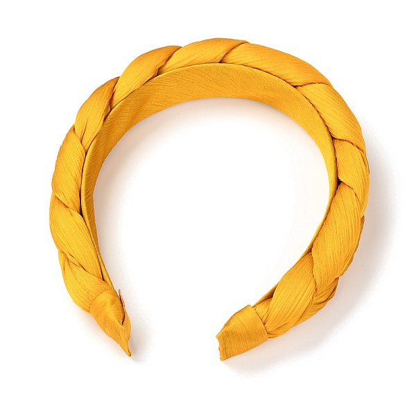 

PandaHall Plastic Hair Bands, with Cloth Covered, Gold, 21~30mm, Inner Diameter: 132mm Plastic Gold