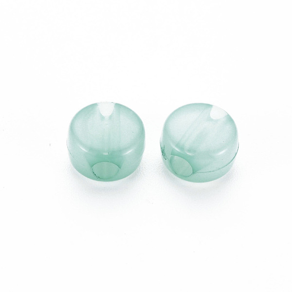 

PandaHall Transparent Acrylic Beads, Dyed, Flat Round, Medium Aquamarine, 8.5x5.5mm, Hole: 2.5mm, about 1774pcs/500g Acrylic Flat Round