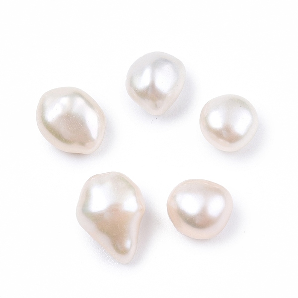 

PandaHall Natural Baroque Keshi Pearl Beads, Freshwater Pearl Beads, No Hole, Nuggets, Linen, 6.5~10x6.5~8x6.5~8mm Keshi Pearl Nuggets Brown