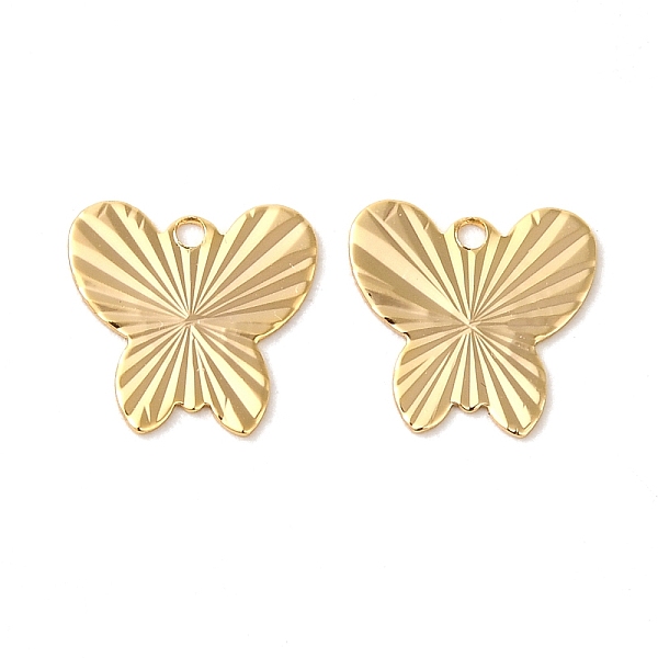 

PandaHall Brass Pendants, Real 18K Gold Plated, Butterfly, 10.5x10.5x0.5mm, Hole: 1mm Brass Butterfly
