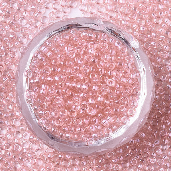 

PandaHall Glass Seed Beads, Fit for Machine Eembroidery, Transparent Colours, Round, Pink, 2.5x1.5mm, Hole: 1mm, about 2222pcs/50g Glass...