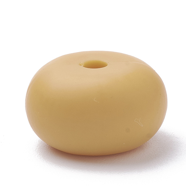 

PandaHall Food Grade Eco-Friendly Silicone Beads, Chewing Beads For Teethers, DIY Nursing Necklaces Making, Rondelle, Sandy Brown, 14x8mm...