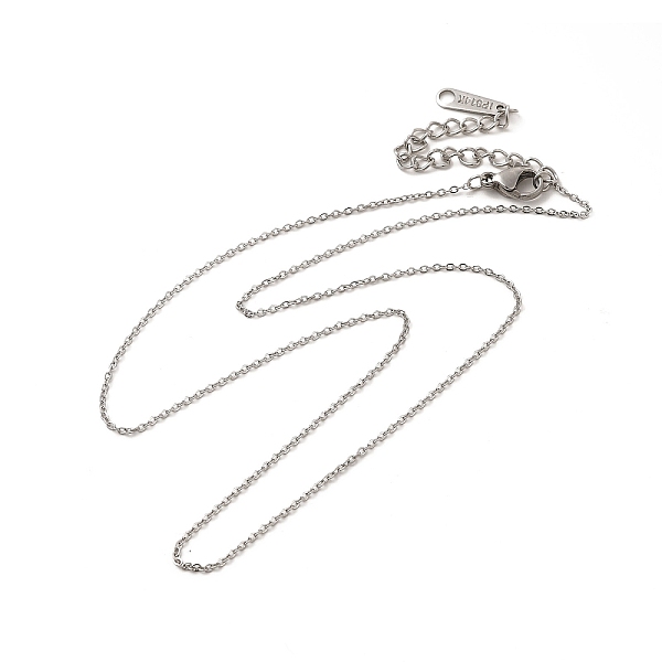 

PandaHall 304 Stainless Steel Cable Chain Necklace for Women, Stainless Steel Color, 16.14 inch(41cm) 304 Stainless Steel