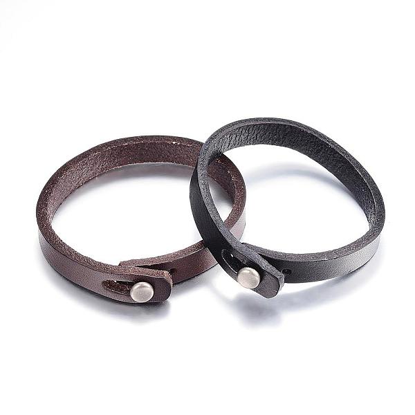 

PandaHall Leather Cord Bracelets, with Alloy Clasps, Mixed Color, 8-1/4 inch(213mm)x10mm Leather Multicolor