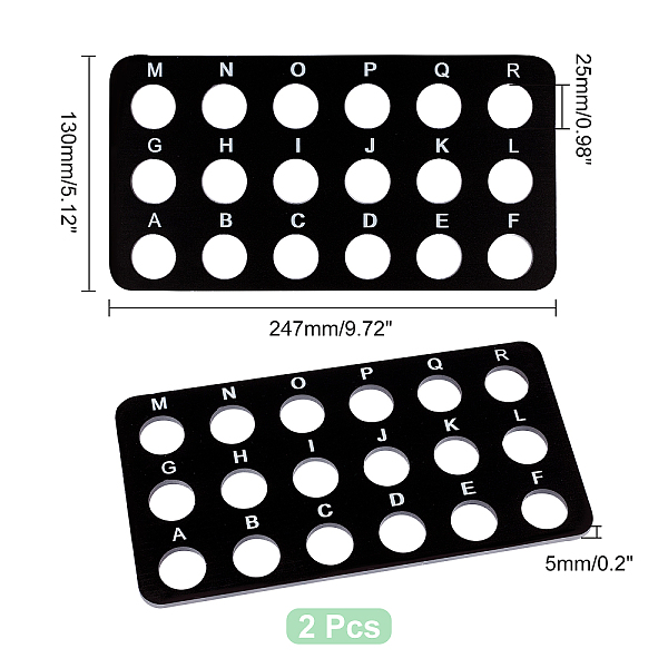 CHGCRAFT 2pcs Plastic Bead Counter Boards Round Bead Counting Board For Sort And Organize Jewelry Crafts