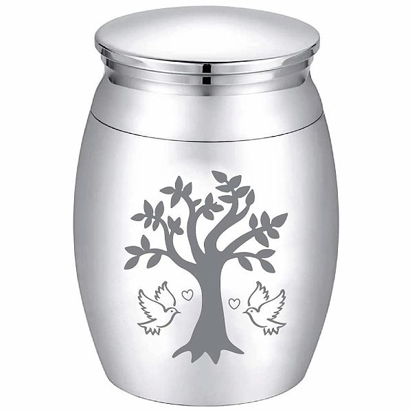 

PandaHall CREATCABIN Tree of Life Small Urns for Ashes Mini Keepsake Urns Birds Stainless Steel Miniature Ash Holder Unique Tiny Sharing...
