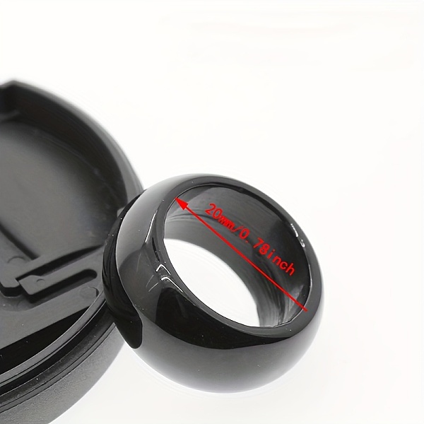 

PandaHall Natural Obsidian Plain Band Rings Obsidian Flat