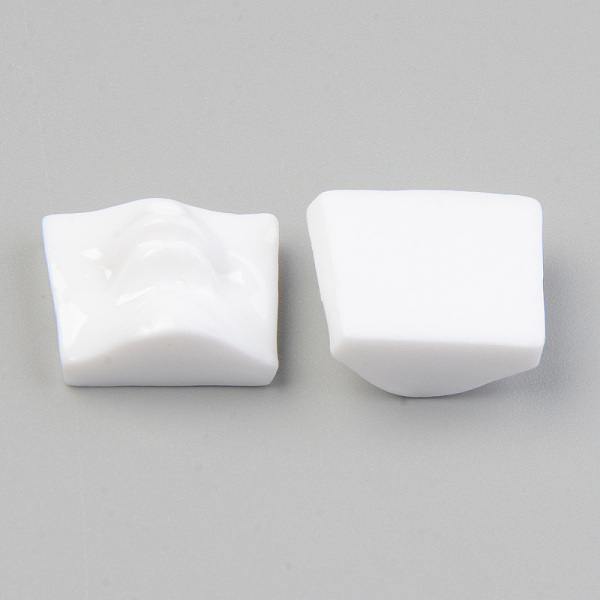 

PandaHall Resin Cabochons, Nuggets, White, 14x18.5x8.5mm Resin Nuggets White
