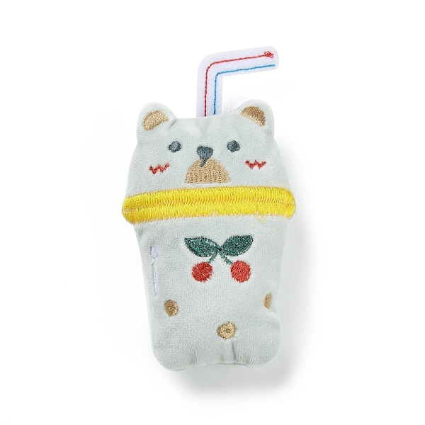 

PandaHall Cotton Doll Ornament Accessories, with Non-Woven Fabric & Velvet Finding, for DIY Brooch, Bag, Socks, Scarves, Bear Milk Tea Cup..., Cyan