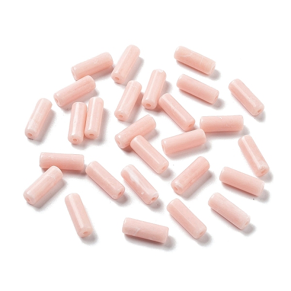 

PandaHall Opaque Acrylic Beads, Two Tone, Column, Lavender Blush, 13.5x4.7mm, Hole: 1.4mm Acrylic Column