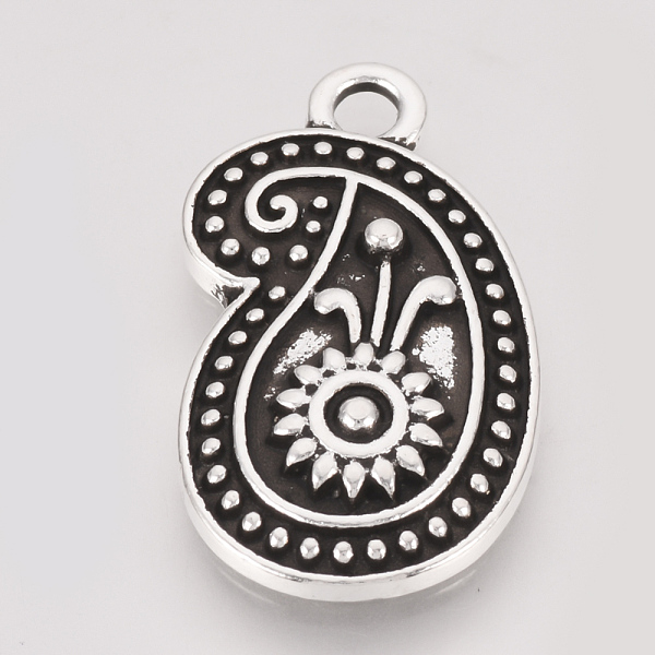 

PandaHall Tibetan Style Alloy Pendant Enamel Settings, Cadmium Free & Lead Free, Paisley, Antique Silver, 23x13x3mm, Hole: 2mm, about...