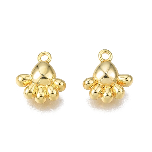 

PandaHall Brass Charms, Nickel Free, Foot, Real 18K Gold Plated, 11.5x10.5x4mm, Hole: 1.2mm Brass Body