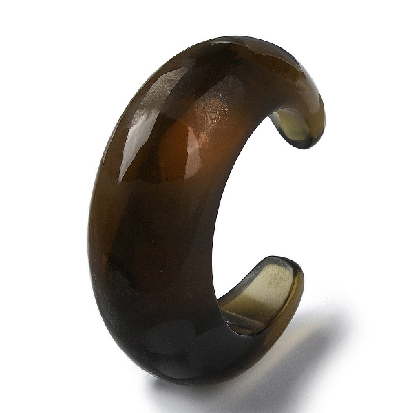 

PandaHall Resin Plain Cuff Bangles, Coconut Brown, Inner Diameter: 2-1/2 inch(6.5cm) Resin