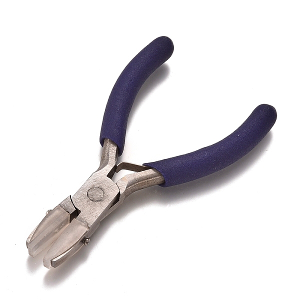 

PandaHall 45# Carbon Steel Jewelry Pliers, Nylon Jaw Pliers, Flat Nose Pliers, Plastic Handle, Blue, 9.2x4.25x0.85cm Carbon Steel Blue