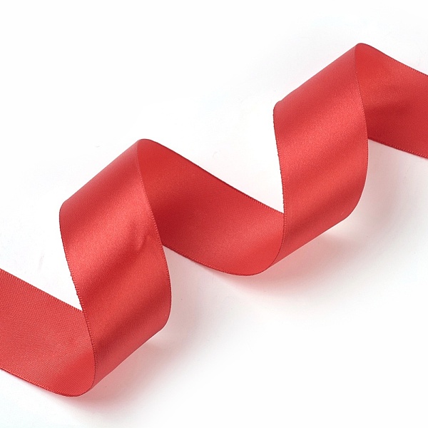 

PandaHall Valentines Day Gifts Boxes Packages Single Face Satin Ribbon, Polyester Ribbon, FireBrick, 1-1/2 inch(37mm) Polyester None Red