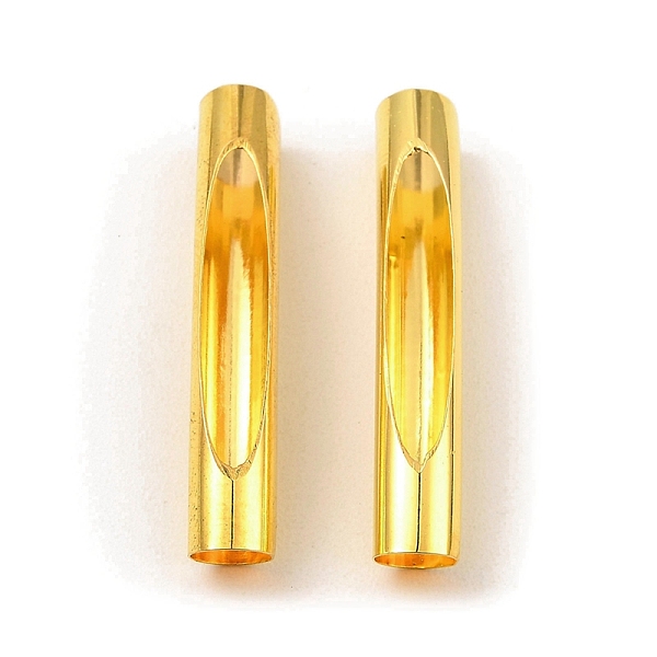 

PandaHall Brass Tube Beads, Hollow Curved Tube, Golden, 32x5mm, Hole: 4.5mm Brass Tube