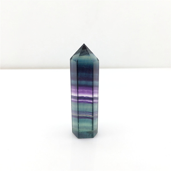 Point Tower Natural Fluorite Home Display Decoration