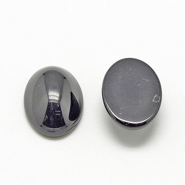 

PandaHall Natural Black Stone Cabochons, Oval, 25x18x6~7mm Black Stone Oval
