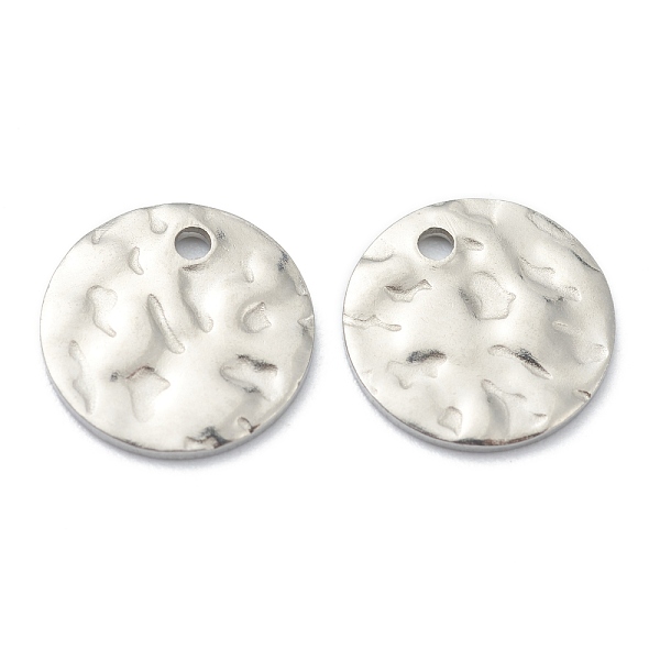 

PandaHall 304 Stainless Steel Charms, Textured, Flat Round, Stainless Steel Color, 10x1mm, Hole: 1.2mm 304 Stainless Steel Flat Round
