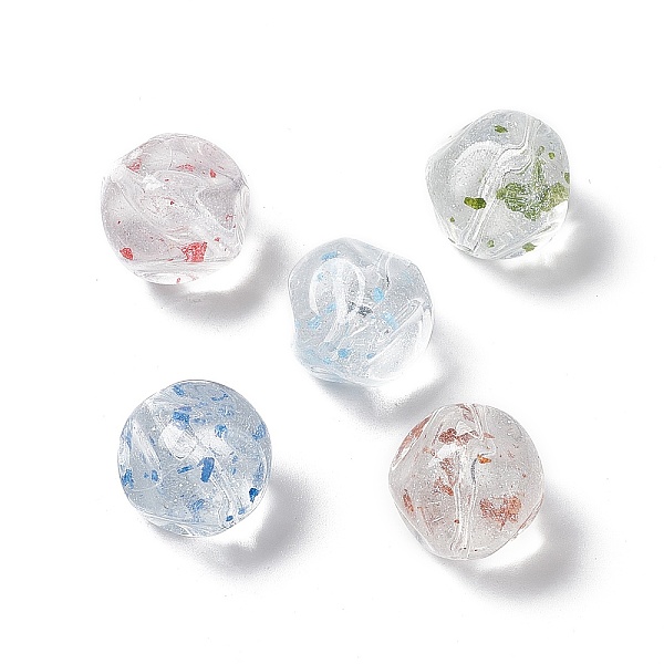 

PandaHall Transparent Acrylic Beads, with Dried Flower Petal, Irregular Round, Random Color, 16x16x5.5mm, Hole: 1.6mm, 230pcs/500g Acrylic..., Multicolor