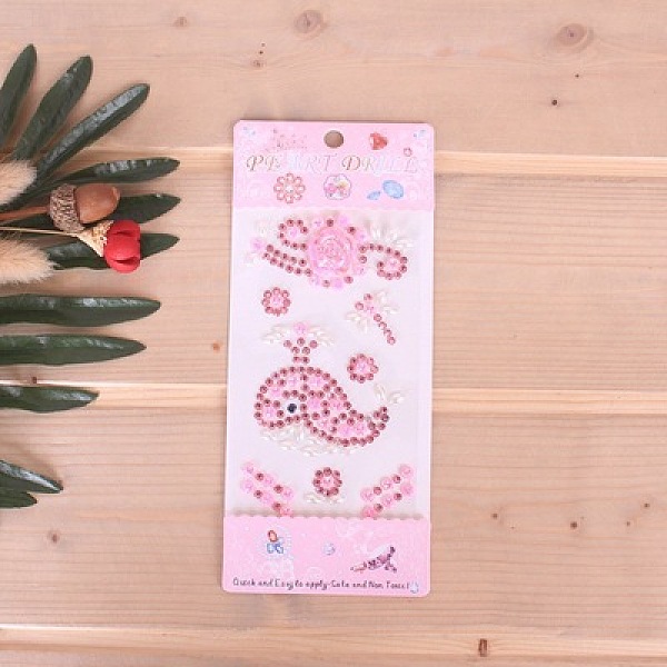 

PandaHall Self Adhesive Mobile Phone Stickers, Acrylic Rhinestone Stickers, Rectangle with Whale Shape Pattern, Deep Pink, 18.7x8cm Acrylic...