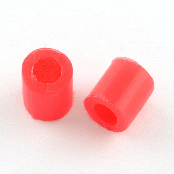 

PandaHall Melty Mini Beads Fuse Beads Refills, Tube, Red, 3~3.3x2.5~2.6mm, about 40000pcs/500g Plastic Tube Red