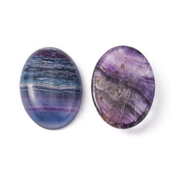

PandaHall Natural Fluorite Cabochons, Oval, 25x18x4.5mm Fluorite Oval Yellow