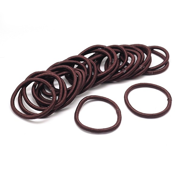 

PandaHall Girl's Hair Accessories, Nylon Thread Elastic Fiber Hair Ties, Ponytail Holder, Coconut Brown, 44mm Elastic Fibre Brown