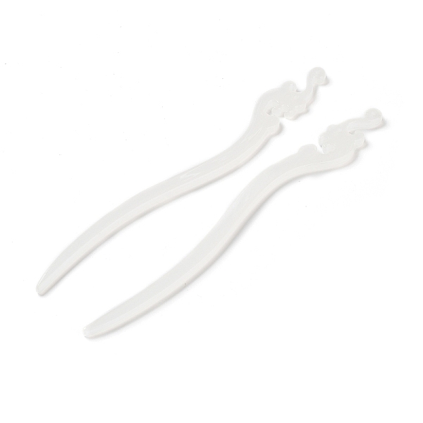 

PandaHall Opaque Acrylic Hair Sticks, Floral White, 180x18.5x4.5mm, Hole: 1.8mm Acrylic