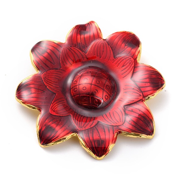 

PandaHall Alloy Enamel Big Pendants, Flower, Golden, Golden, 54.5x54x9mm, Hole: 4mm Alloy+Enamel Flower