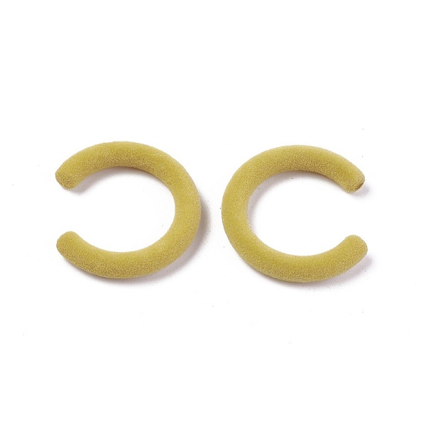 

PandaHall Flocky Acrylic Beads, Letter C Shape, Dark Khaki, 40x36.8x6.6mm, Hole: 1.4mm, Inner Diameter: 22.5mm Acrylic Others Yellow