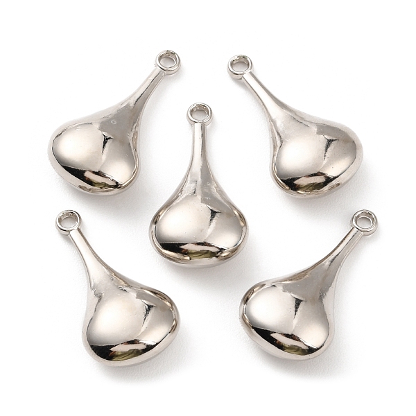 

PandaHall CCB Plastic Pendants, Teardrop Charm, Platinum, 31.5x16.5x8.5mm, Hole: 2.2mm Plastic Teardrop