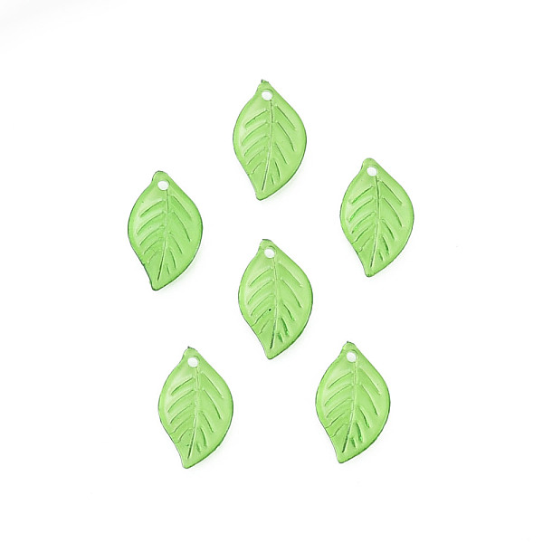 

PandaHall Transparent Acrylic Pendants, Leaf, Lime Green, 17.5x11x1.5mm, Hole: 1.5mm, about 300pcs/50g Acrylic Leaf