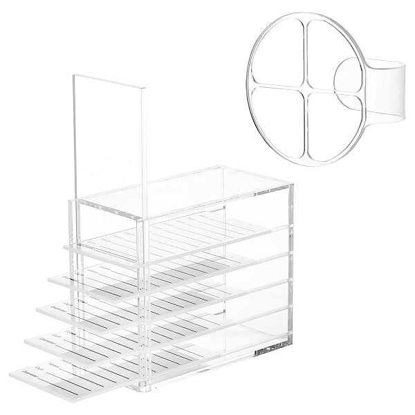 Rectangle Fivelayer Acrylic Eyelash Storage Box