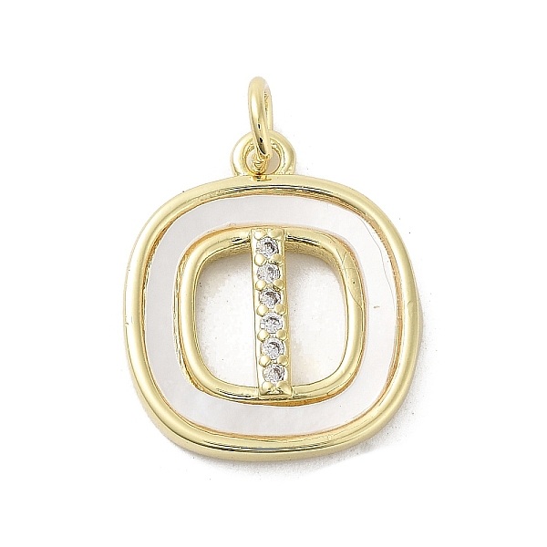 

PandaHall Rack Plating Brass Micro Pave Clear Cubic Zirconia Pendants, with Shell, Cadmium Free & Lead Free, Long-Lasting Plated, Real 18K...