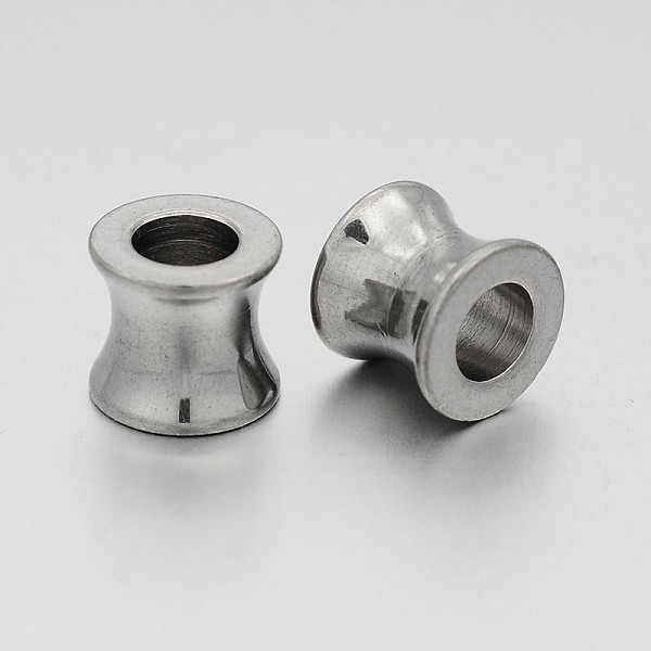

PandaHall Column 304 Stainless Steel European Beads, Large Hole Beads, Stainless Steel Color, 8x9mm, Hole: 5mm 304 Stainless Steel Column