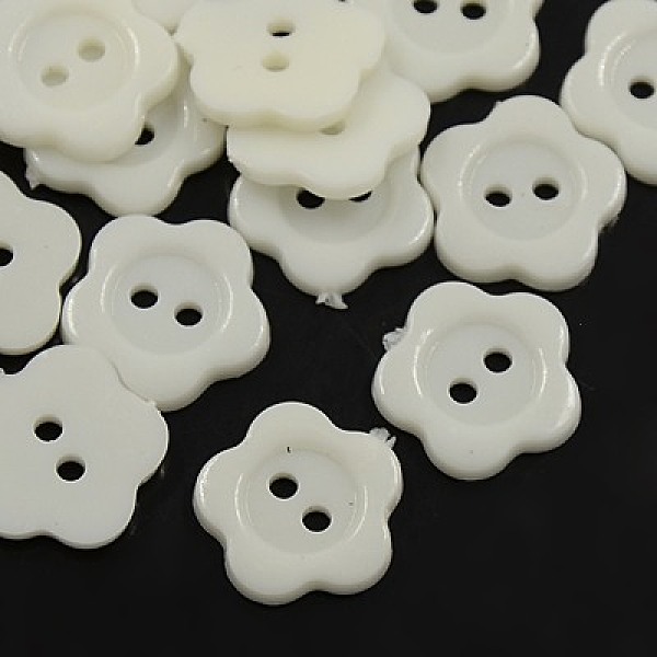 

PandaHall Acrylic Sewing Buttons for Costume Design, Plastic Buttons, 2-Hole, Dyed, Flower Wintersweet, White, 20x2mm, Hole: 1mm Acrylic...