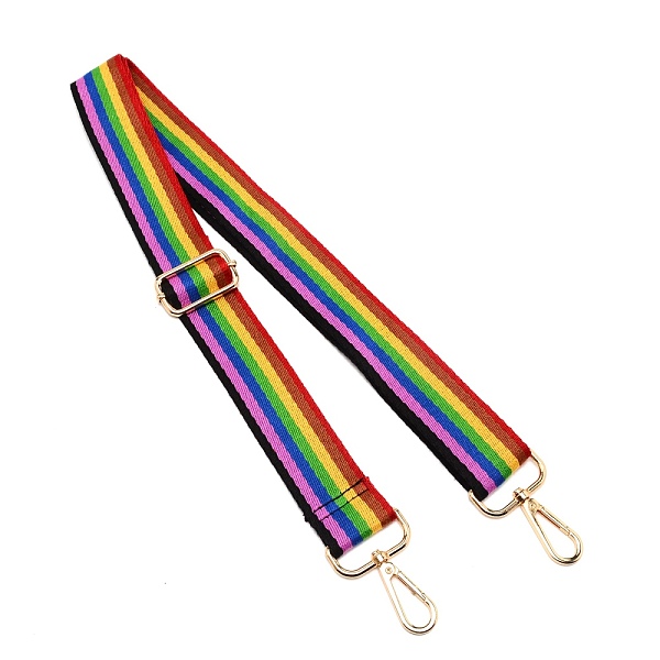Stripe Pattern Adjustable Polyester Bag Strap