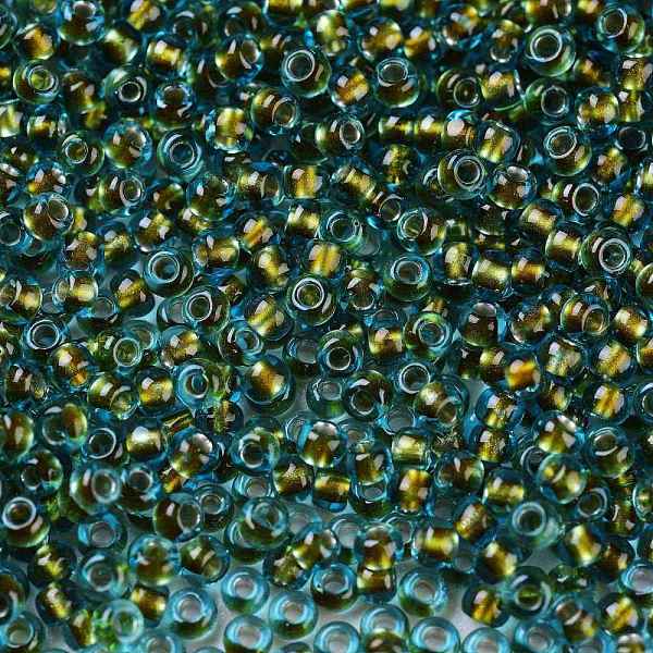 

PandaHall TOHO Round Seed Beads, Japanese Seed Beads, (1014) Gold Lined Aqua Luster, 11/0, 2.2mm, Hole: 0.8mm, about 50000pcs/pound Glass..., Cyan