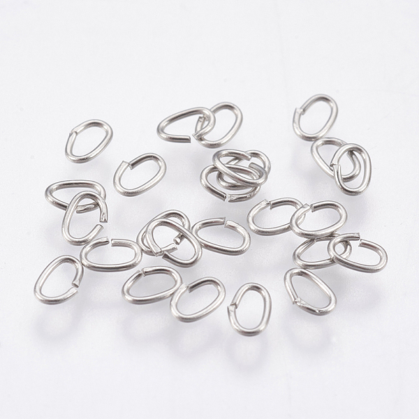 

PandaHall 304 Stainless Steel Open Jump Rings, Oval, Stainless Steel Color, 24 Gauge, 3.5x2.5x0.5mm, Inner diameter: 1.5x2.5mm, about...