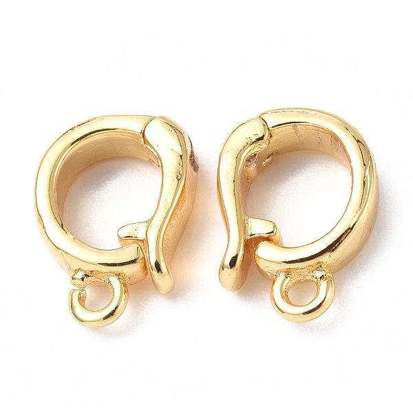 

PandaHall Brass Fold Over Clasps, with Loop, Real 18K Gold Plated, 10x7x2.5mm, Hole: 1.2mm Brass