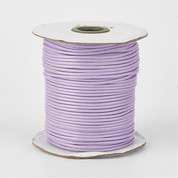 

PandaHall Eco-Friendly Korean Waxed Polyester Cord, Thistle, 0.5mm, about 169.51~174.98 Yards(155~160m)/Roll Waxed Polyester Cord Purple