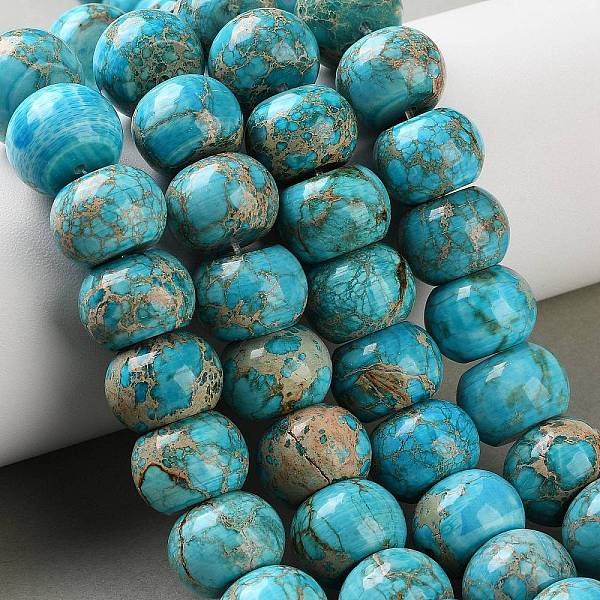 Brins de perles de jaspe impérial naturel