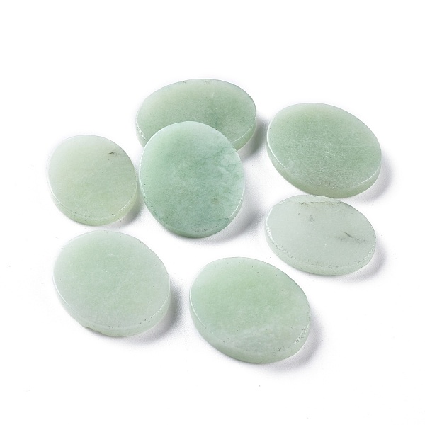 

PandaHall Natural Green Aventurine Cabochons, Oval, 28.6~32.6x22.7~27x3.5~4.7mm Green Aventurine Oval