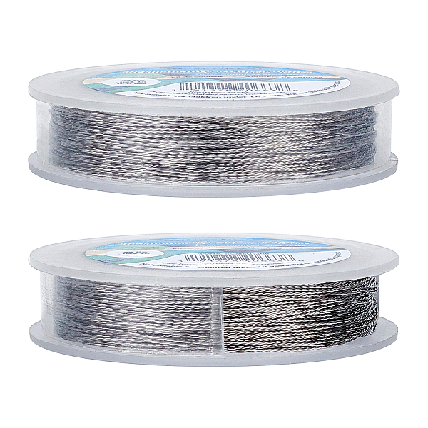 BENECREAT 0.6mm 3 Strands Twist Stainless Steel Wire 25m/27 Yard 304 Stainless Bead String Wire For Necklace Bracelet Jewelry Making