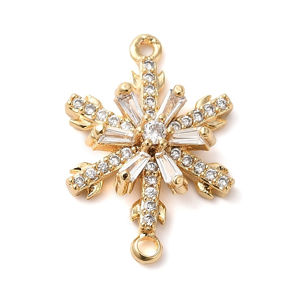 

PandaHall Brass Pave Clear Cubic Zirconia Connector Charms, Snowflake Links, Real 18K Gold Plated, 20x14x5mm, Hole: 1.4mm Brass+Cubic...