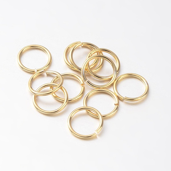 

PandaHall Eco-Friendly Vacuum Plating & Long-Lasting Plated Brass Open Jump Rings, Golden, 21 Gauge, 4x0.7mm, about 2.4mm inner diameter...