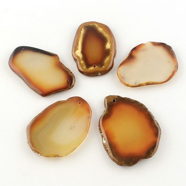 

PandaHall Nuggets Natural Carnelian Big Pendants, 52~61x36~45x6~8mm, Hole: 2mm Carnelian Nuggets